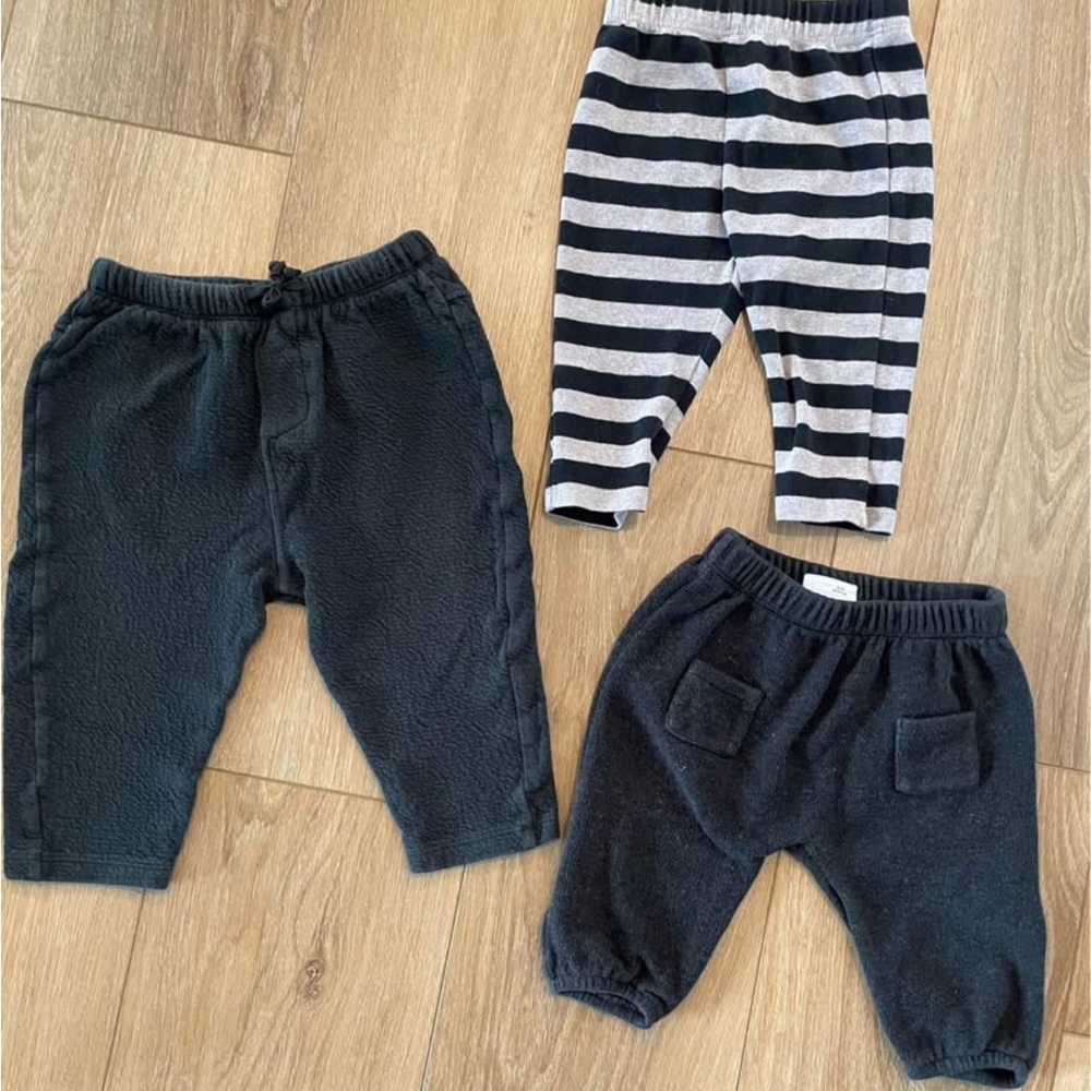 Zara Baby Pants Set - Black and Striped